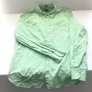 J. Crew Green Large checkered button down shirt